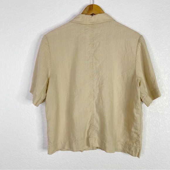 Everlane Warm Khaki Tan The Linen Workwear Shirt Blouse - Picture 8 of 8